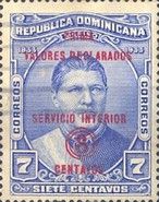 F. A. de Merino (1833-1906), president, overprinted 8c on 7c