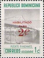 Rhadames Bridge - Surcharged 2c on 1c