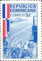 Farm, factory, flag