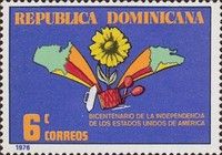 Maps of the USA and the Dominican Republic, Flower