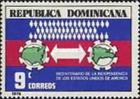Maps of the USA and the Dominican Republic, 50 Stars
