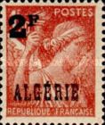 Type Iris overprinted and surcharged