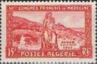 Statue of Asclepius and View of Algiers
