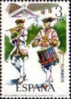Piper and Drummer, Granada Regiment, 1734