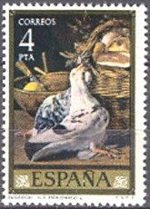Pigeons, Basket and Bowl; L. E. Menéndez