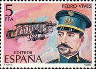 Pedro Vives and Farman Biplane