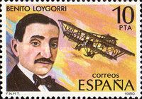 Benito Loygorri and Farman Biplane