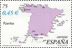 Map of Spanish Sea-ports