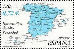 Map of Spanish High Speed Railways