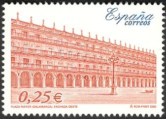 EXFILNA 2002. West side of Plaza Mayor, Salamanca
