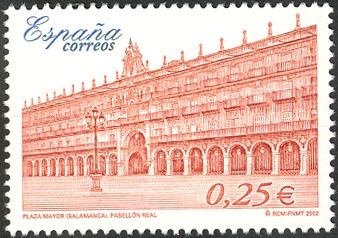 EXFILNA 2002. East side of Plaza Mayor, Salamanca