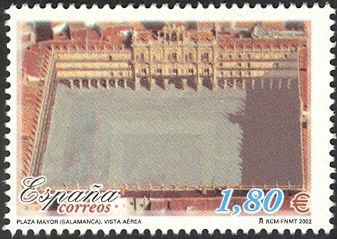 EXFILNA 2002. Aerial vieuw of Plaza Mayor, Salamanca