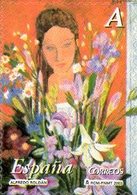 Woman and Flowers by Alfredo Roldán