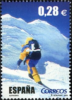 Mountaineer on Annapurna (Himalayas, Nepal)