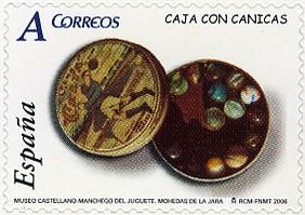 Circular Box with Marbles