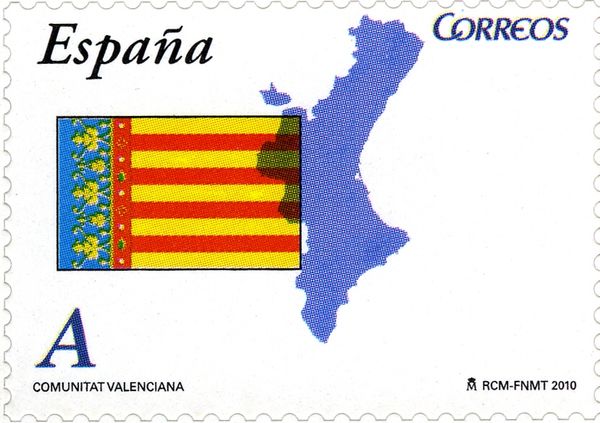 Flag and Map of Valencia