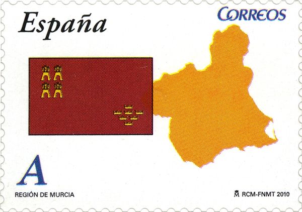 Flag and Map of Murcia