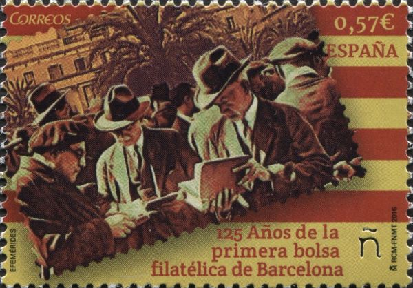 125th Anniversary First Philatelic Stock Market in Barcelona