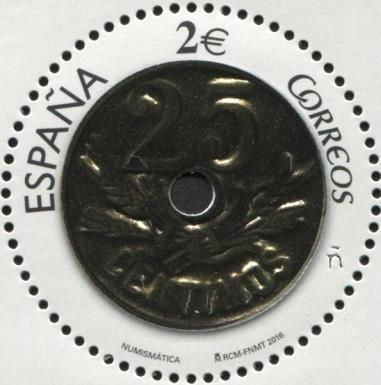 Coin 25 Centimos (1927)