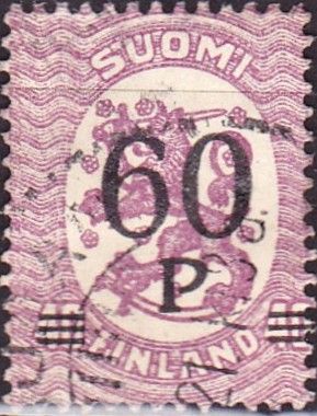 Coat of Arms 1917 - Saarinen Design, Overprint 1921