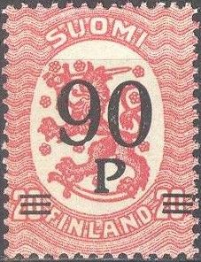 Coat of Arms 1917 - Saarinen Design, Overprint 1921