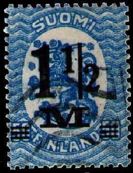 Coat of Arms 1917 - Saarinen Design, Overprint 1921