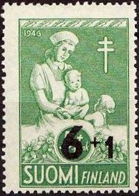 Nurse with Children, 1946 Overprint