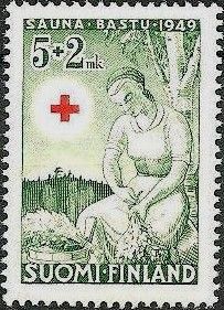 Sauna, Binding of Bunches of Birch Branches