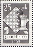 10th Chess Olympiade, Helsinki - Chess-board with Pieces