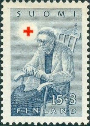 Old Woman Knitting