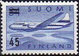 Aircraft Convair 440 over Lake Landscape