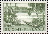 Landscape with Lake and Rowing Boat