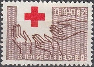 Hands reaching out for the Red Cross