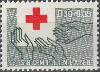 Hands reaching out for the Red Cross