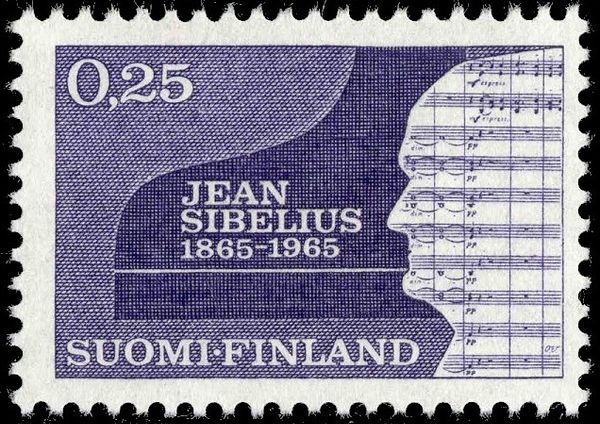 Silhouette of Sibelius, Jean (1865-1957), Composer & Piano