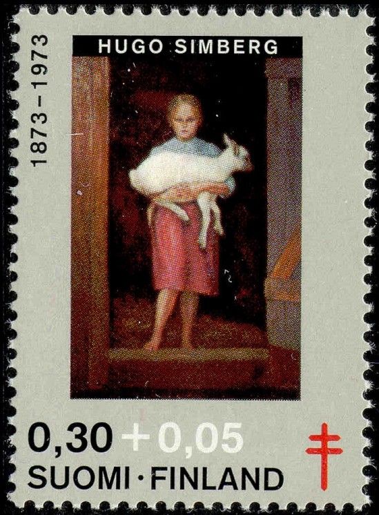 "Girl with Lamb", by Hugo Gerhard Simberg (1873-1917)
