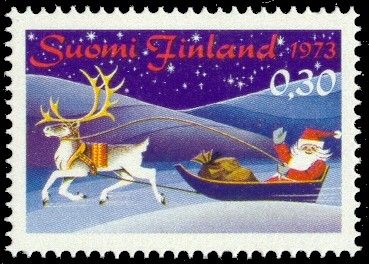 Christmas, Santa Claus with Sledge and Gifts