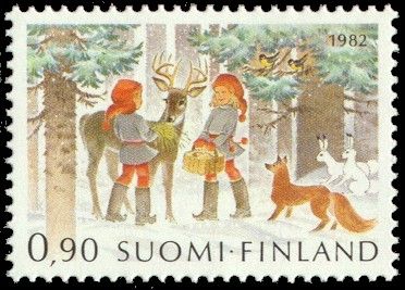 Christmas, Dwarfs feed Forest Animals
