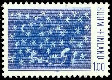 Christmas, Santa Claus in Reindeer Sledge