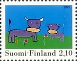 "Grazing Cows" by Noora Kaunisto (6 Y.)