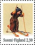 Boy skiing
