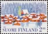 Christmas, Village in Winter Snow