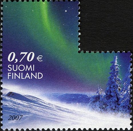 Arctic Landscape with northern Light