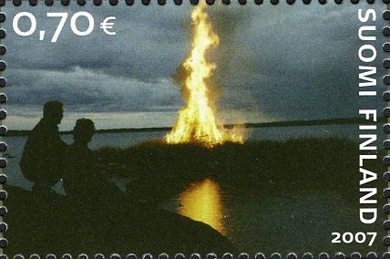 Anniversary by a bonfire