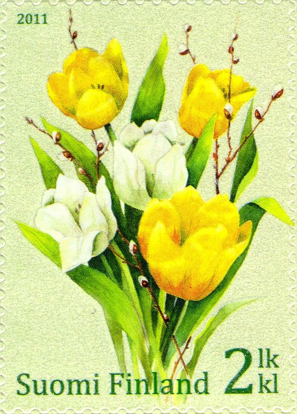 Easter, Tulips and Pussy willows