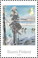 Skaters on Kalela's Beach by Akseli Gallen-Kallela'