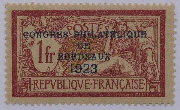Philatelic congress surchargé "BORDEAUX"