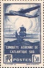 100th Atlantic Crossing of French Postal Aircraft