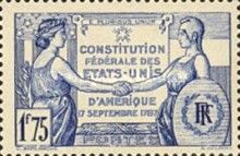 150th Anniversary US Constitution, France Congratulating USA