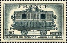 Creation of itinerant service in 1844. Post Office